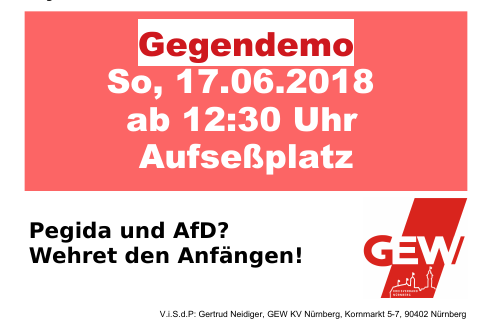 Demo Aufruf zum 17. Juni 2018